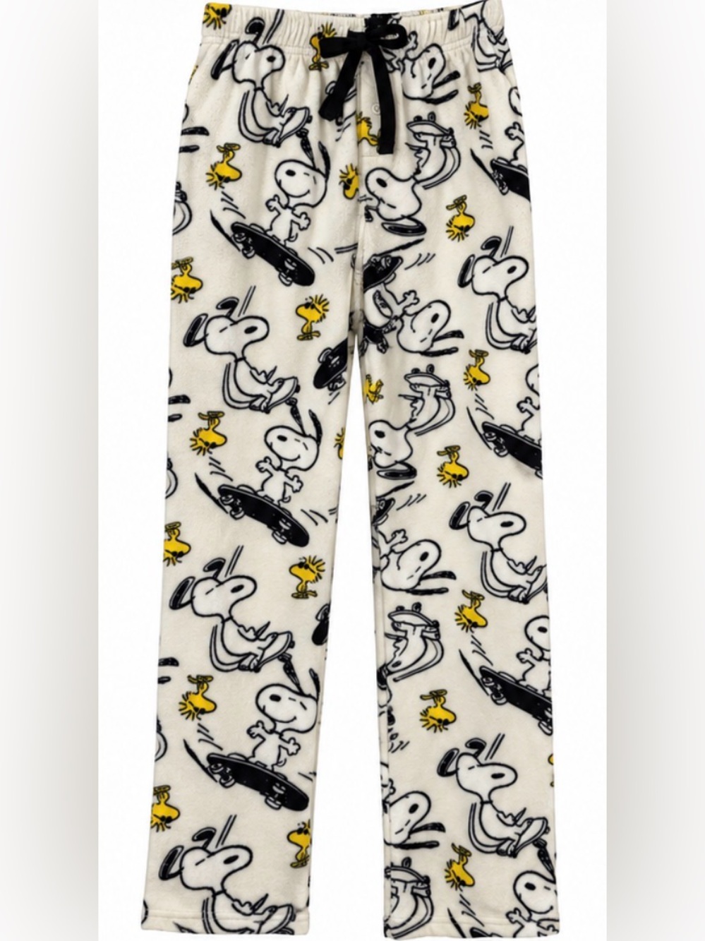 Peanuts Cream Fleece Snoopy & Woodstock Pajama Bottoms